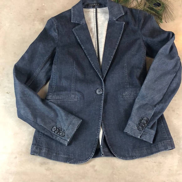 theory denim blazer